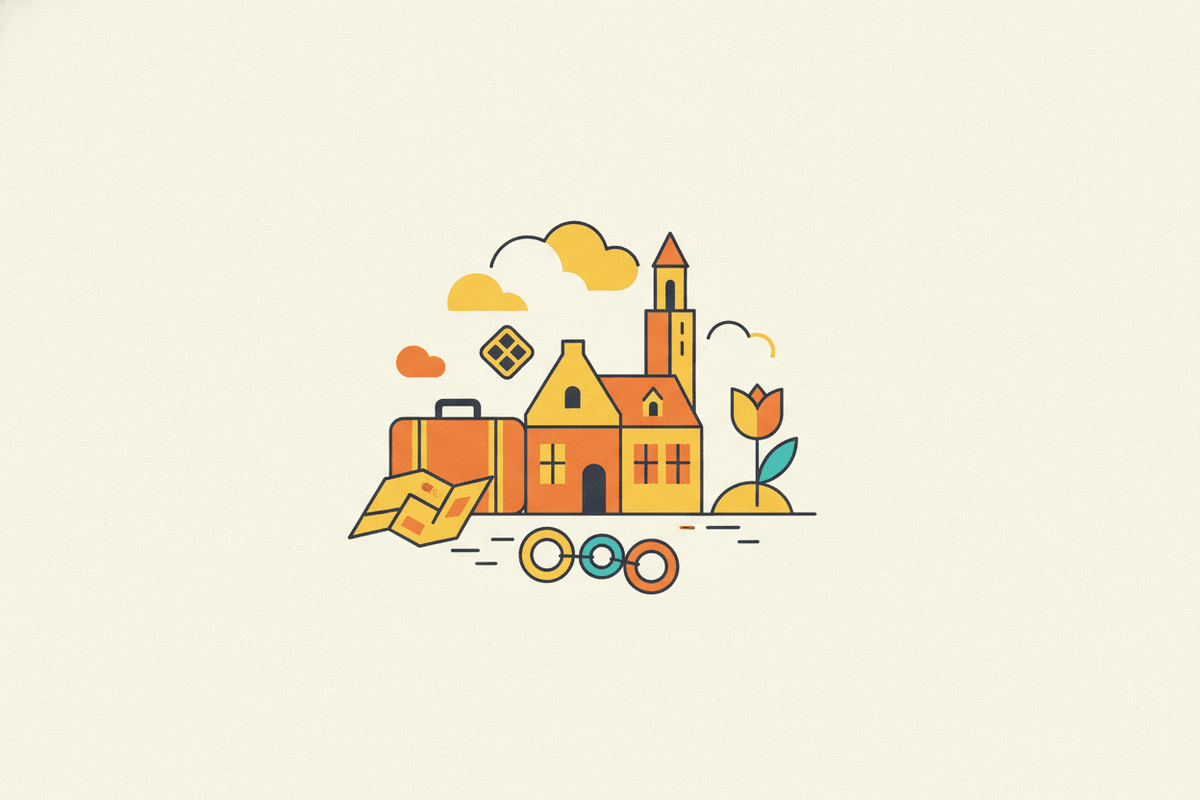 Editorial illustration for “Things to Plan Before Moving to Belgium”.
