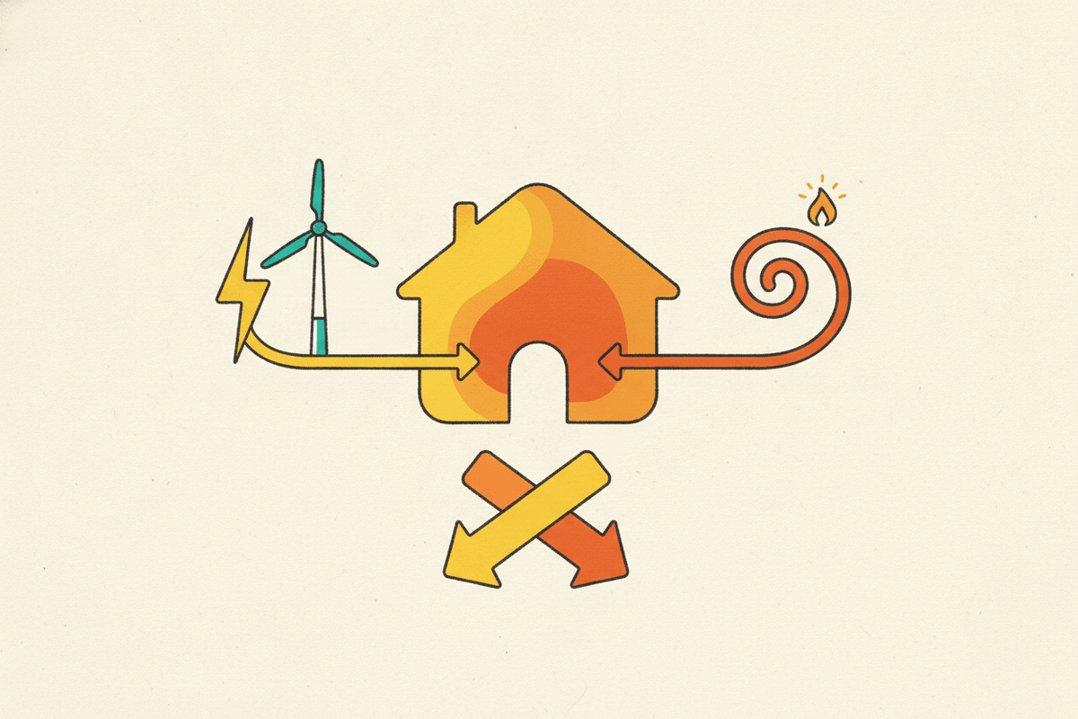 Editorial illustration for “Choosing the Right Energy (Electricity & Gas) Provider”.