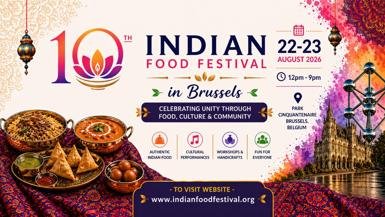 Poster for Indian Food Festival in Brussels