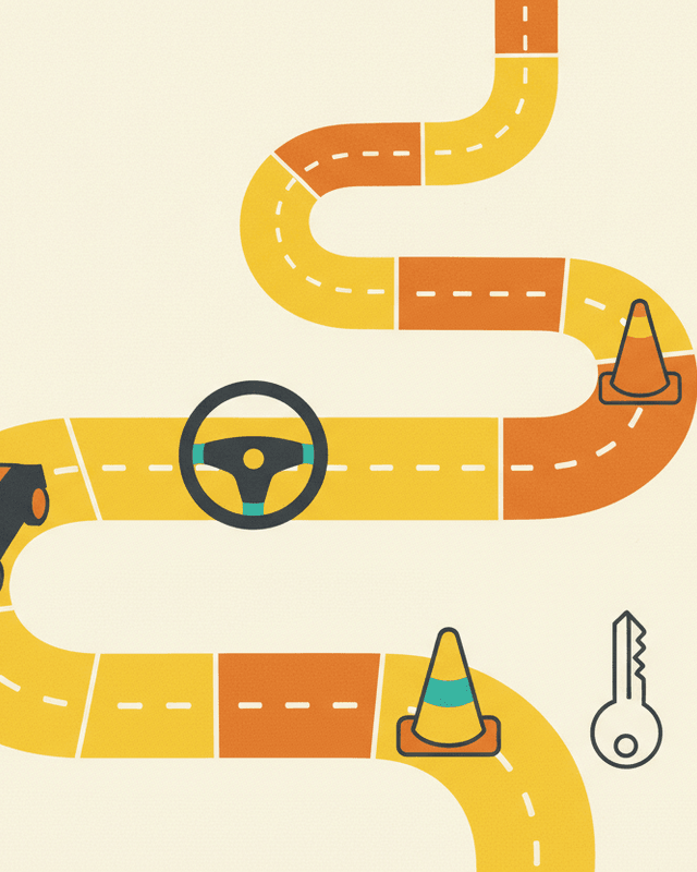 Editorial illustration for “A Step-by-Step Guide to Belgian Driving License”.