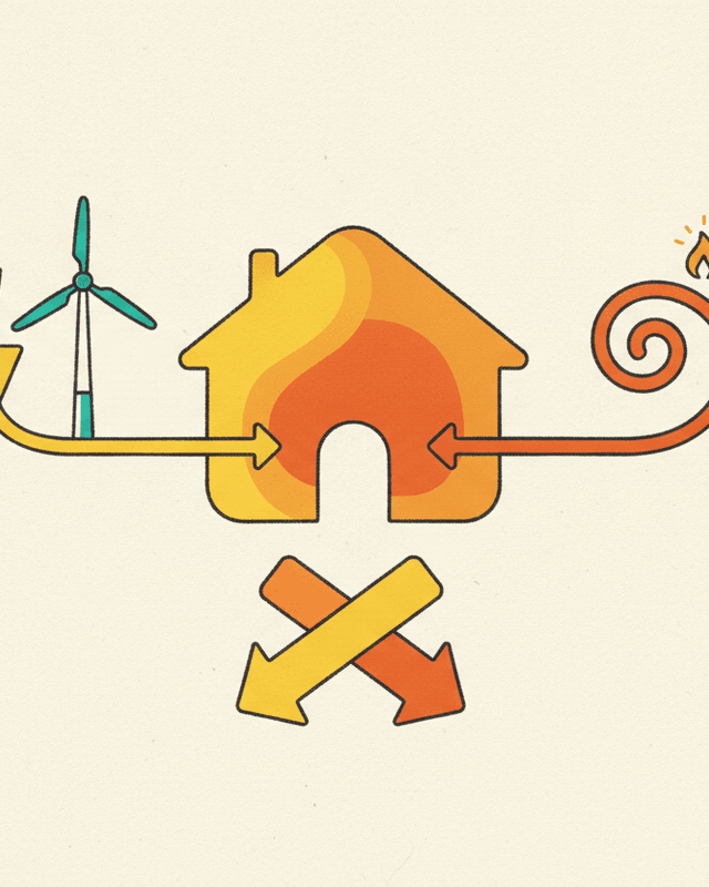 Editorial illustration for “Choosing the Right Energy (Electricity & Gas) Provider”.